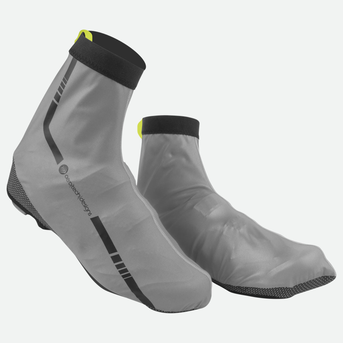 Reflective Cycling Shoe Covers Grey Pair