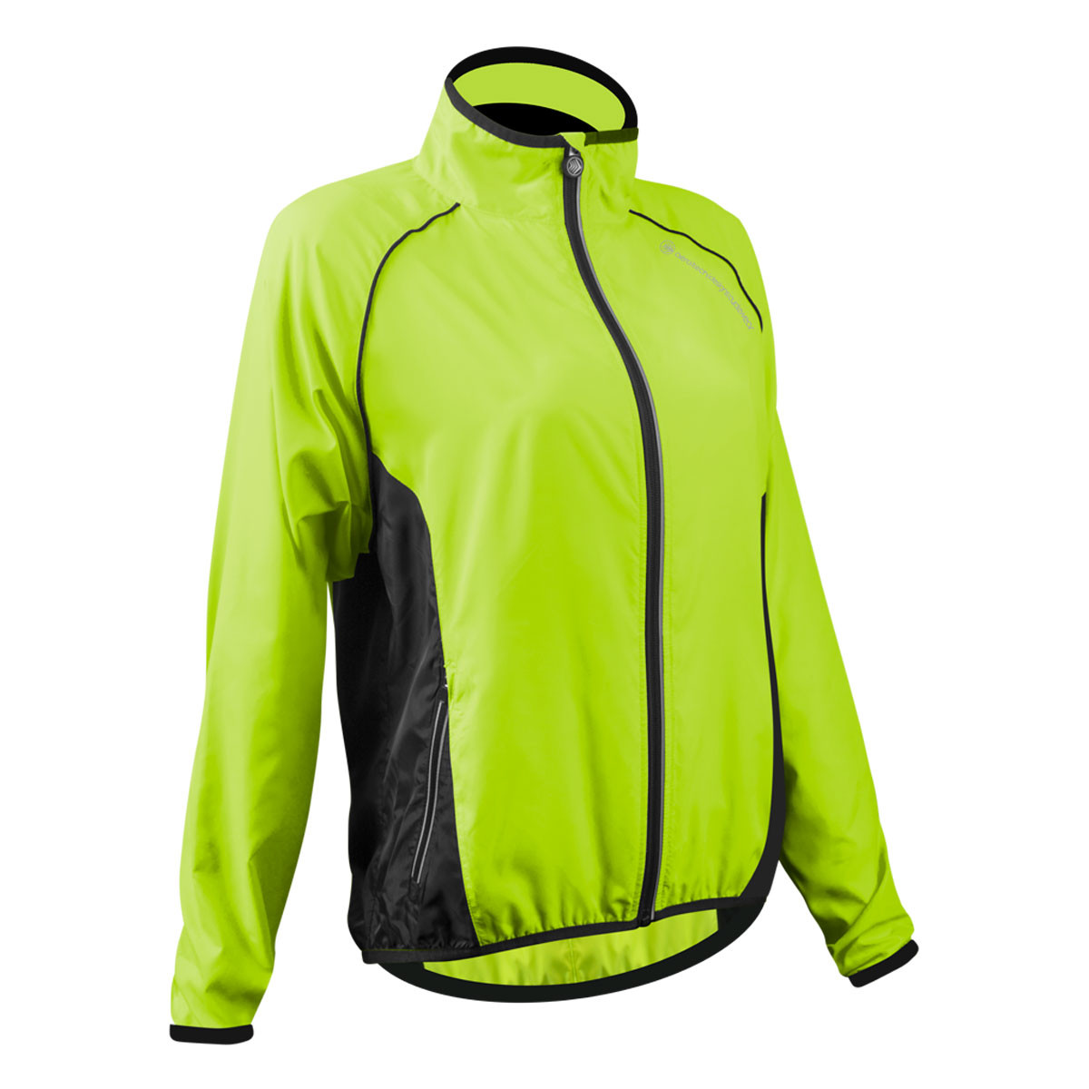 Men's High Visibility Packable Windbreaker Cycling Jacket Off Front View
