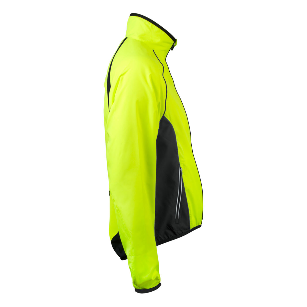 Women's High Visibility Packable Windbreaker Jacket Side View