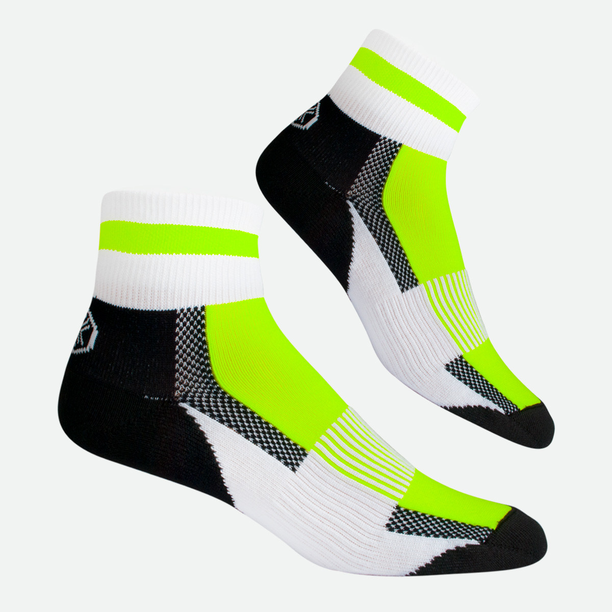 Teal Cycling Socks|safety yellow and white|primary