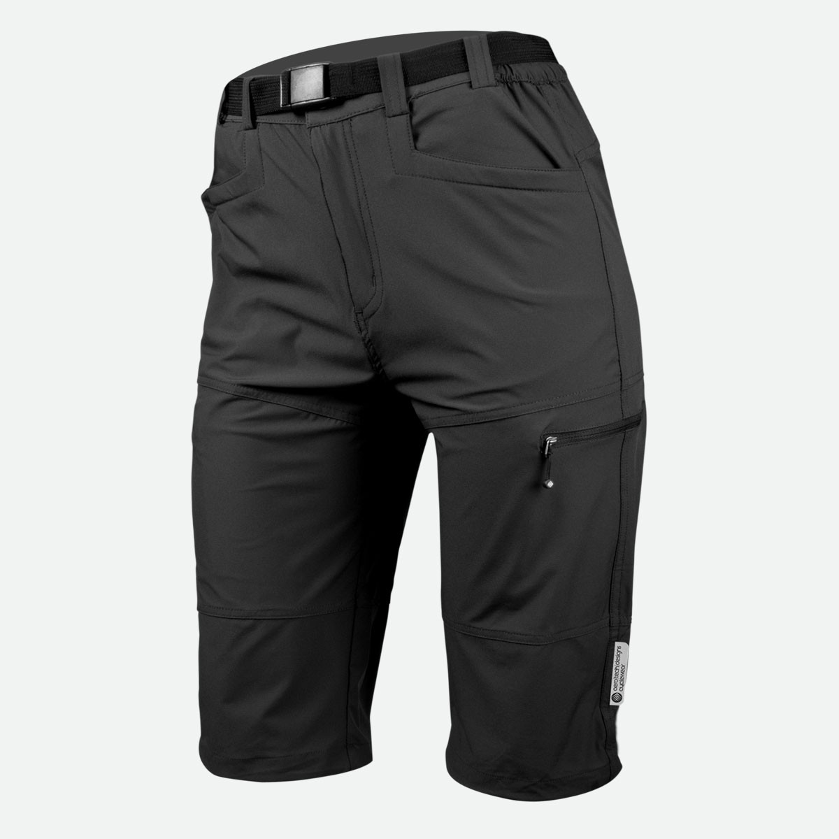 Women's Pedal Pusher Capris Black Front