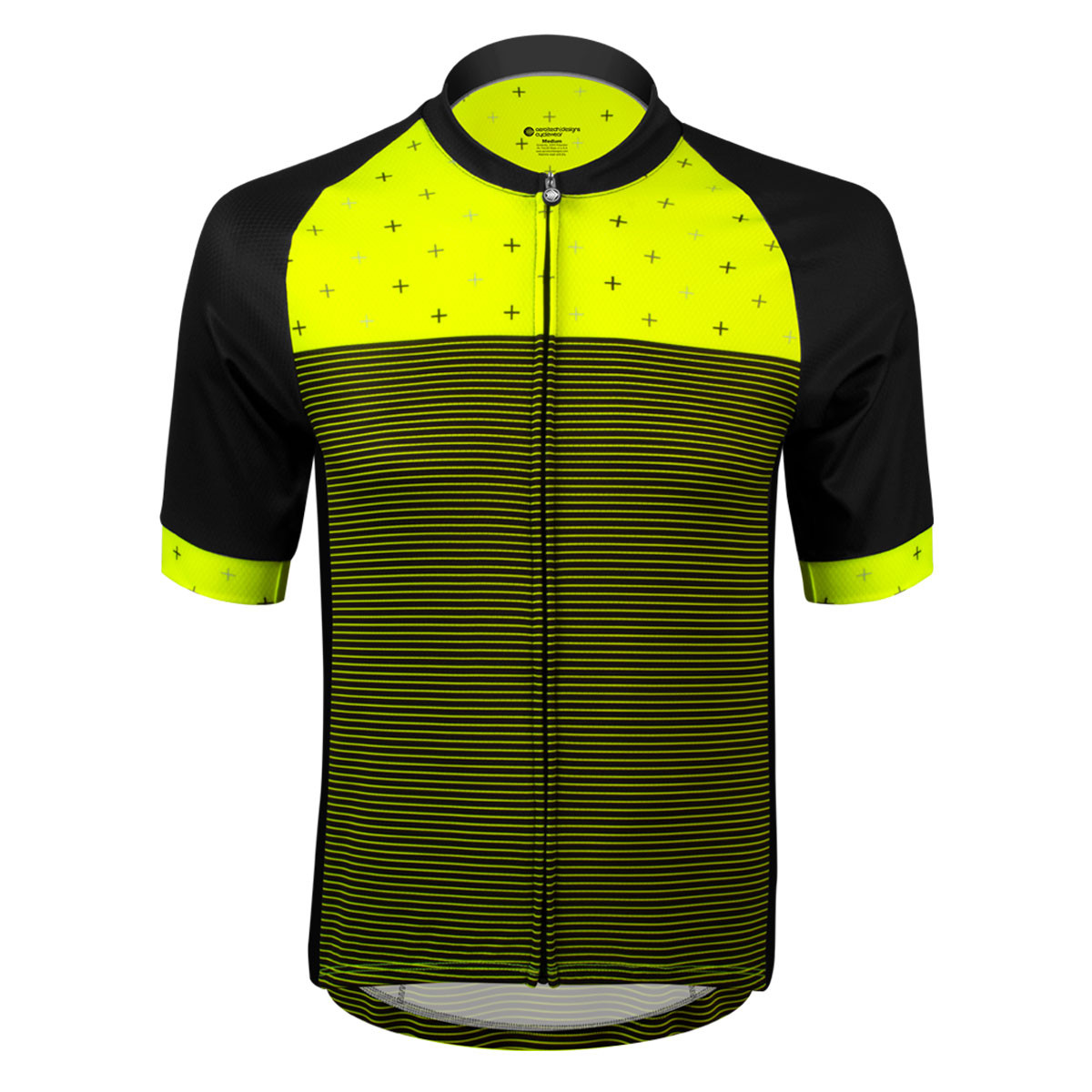Men's Reaction Peloton High Visibility Cycling Jersey Front View 