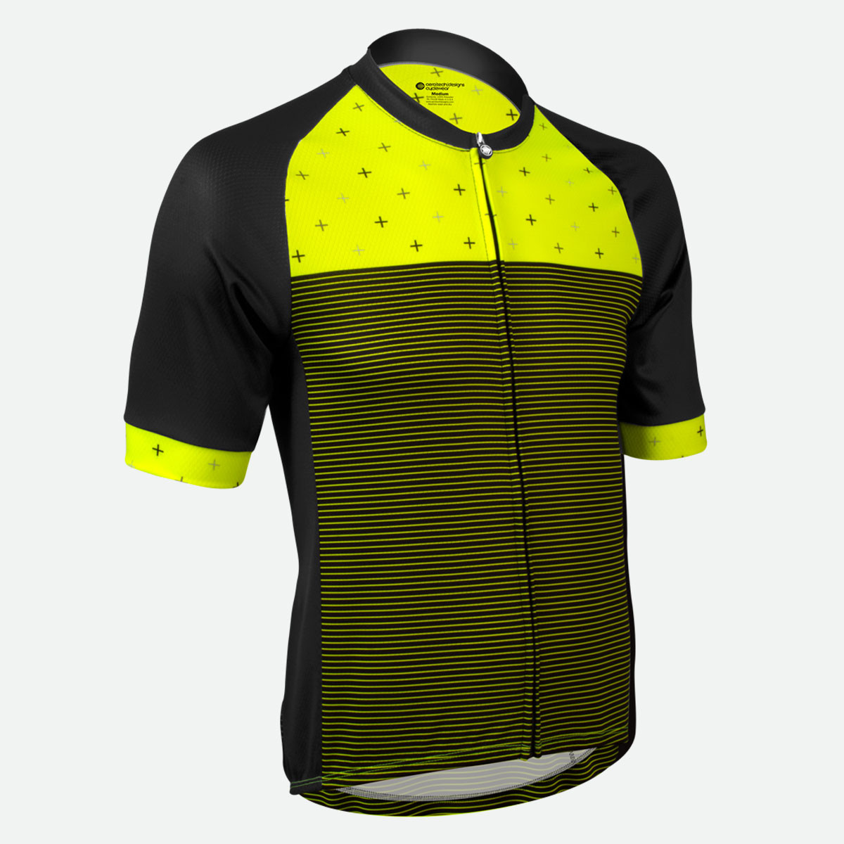 Men's Reaction Peloton High Visibility Cycling Jersey Off Front View 