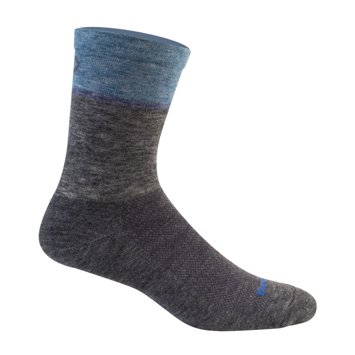 Venture Merino Wool Cycling Sock in Blue Side View