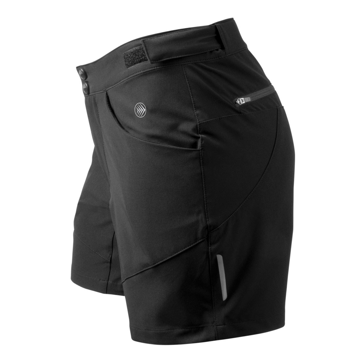 Women's Black MTB Adventure Shorts Side View