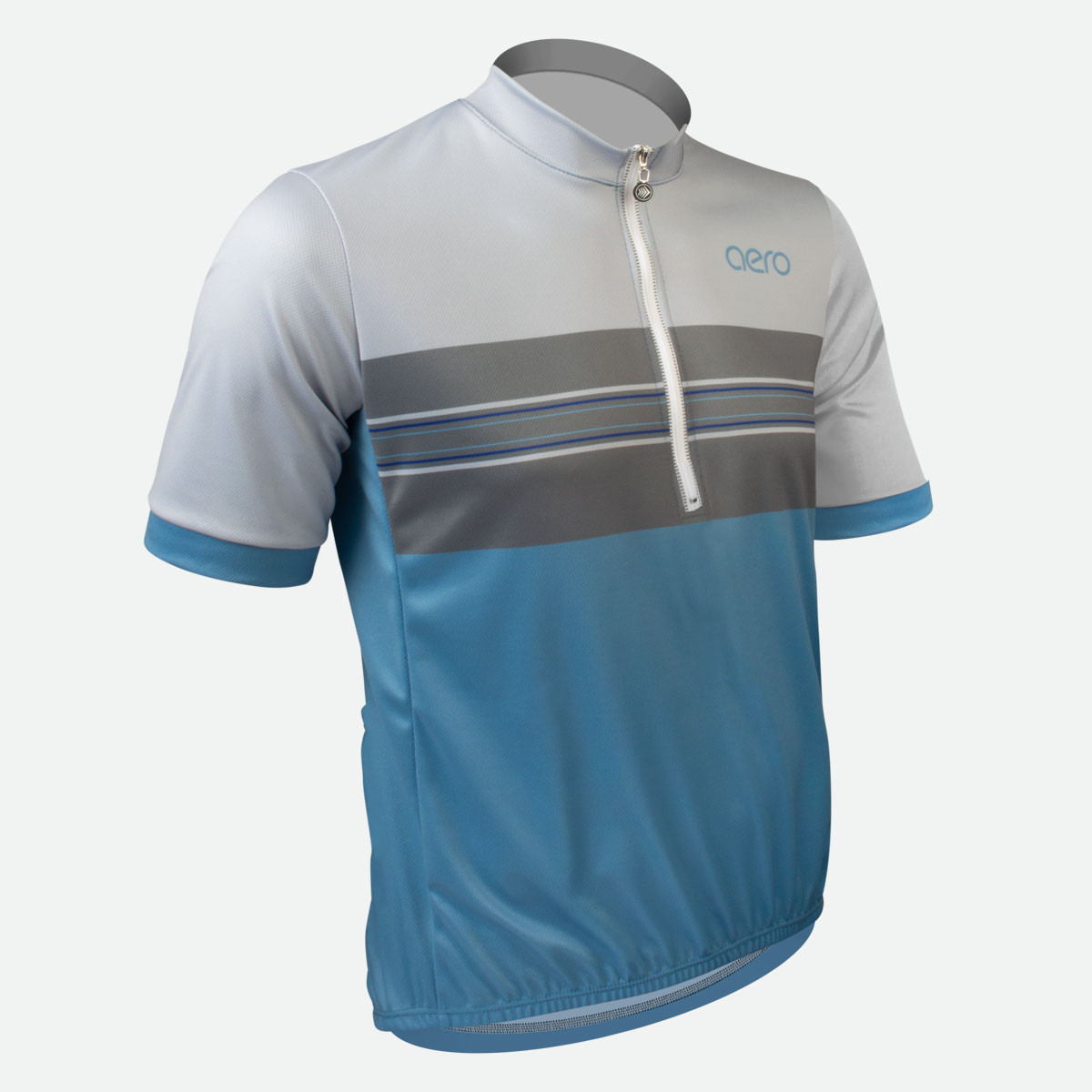 Men's Stata Printed Cycling Jersey Off Front View