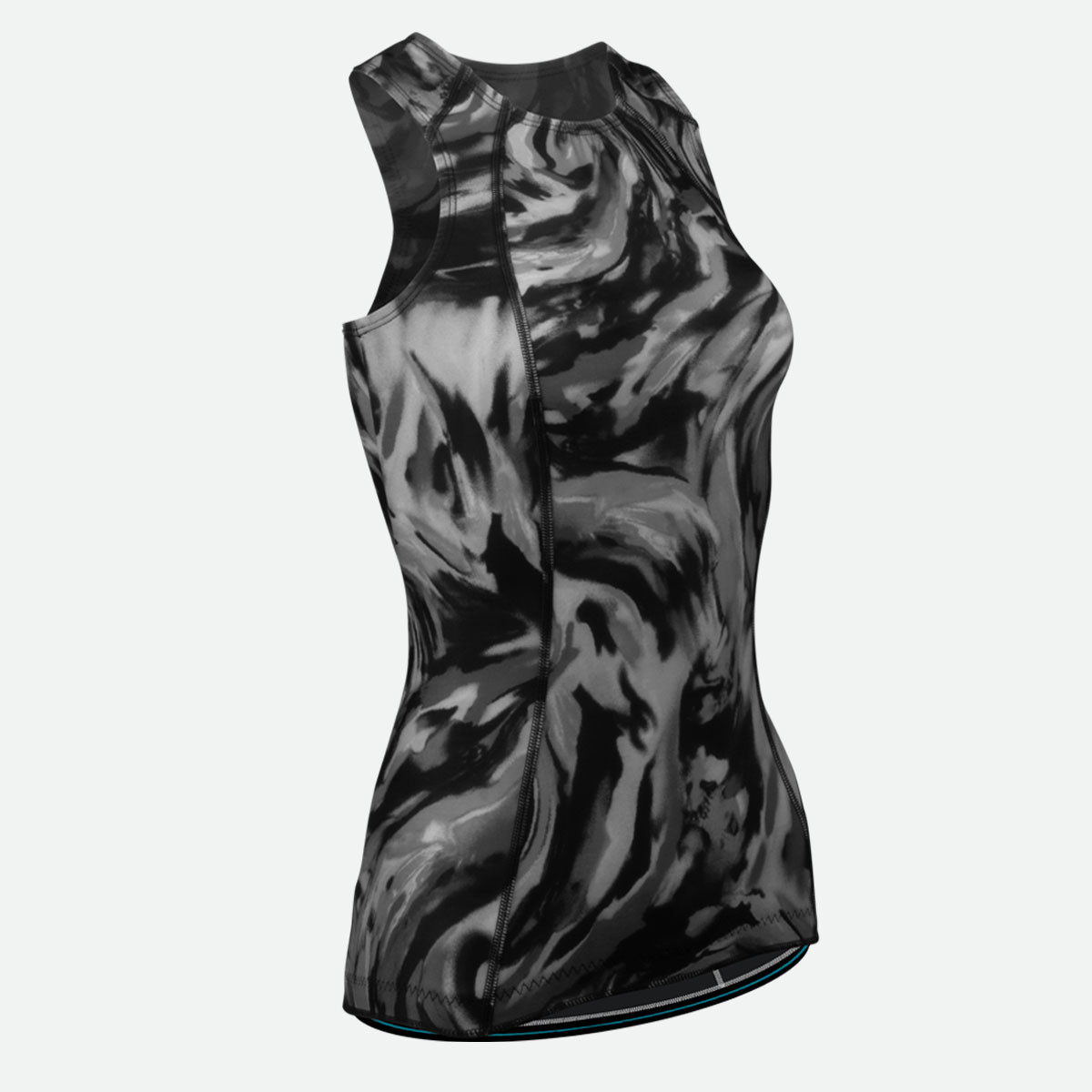 Gray Wave Cycling Tank Off Front