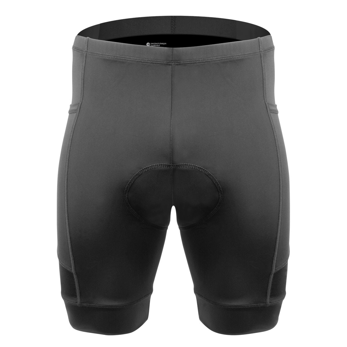 Men's 3D Gel Padded Black Bike Shorts Front View