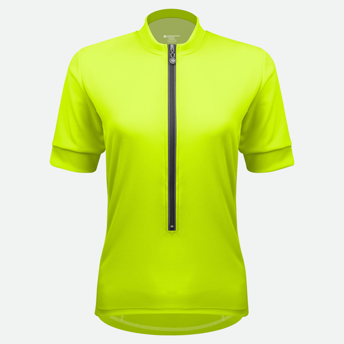Women's Swift Short Sleeve Safety Yellow Cycling Jersey Safety Yellow front