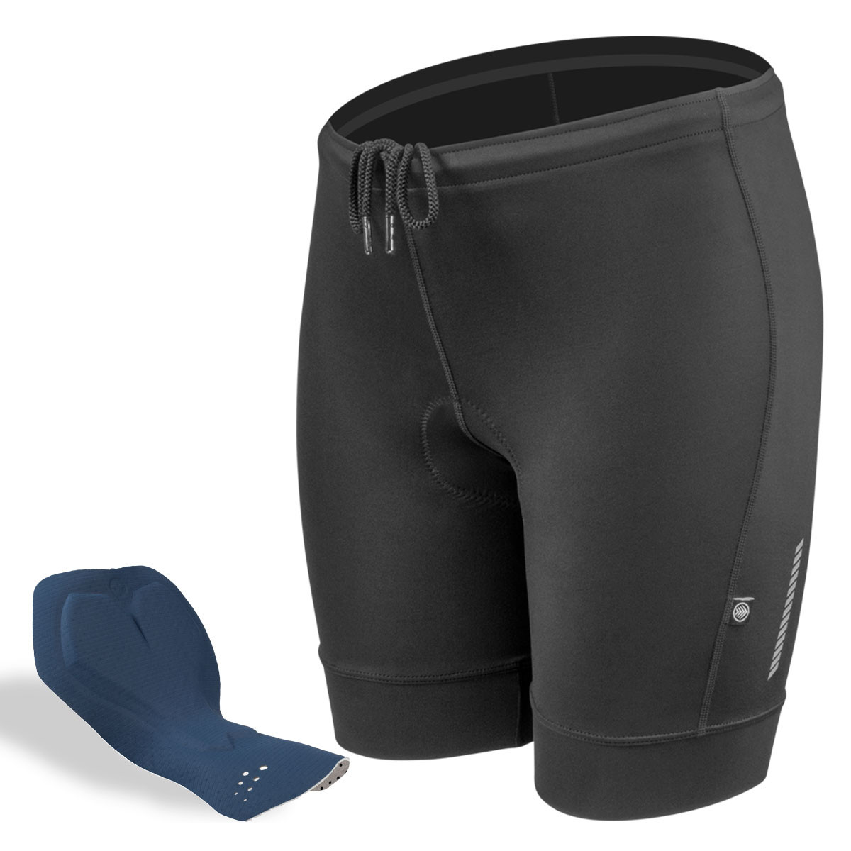 Plus Size Women's Liddy Noir USA Black Cycling Short