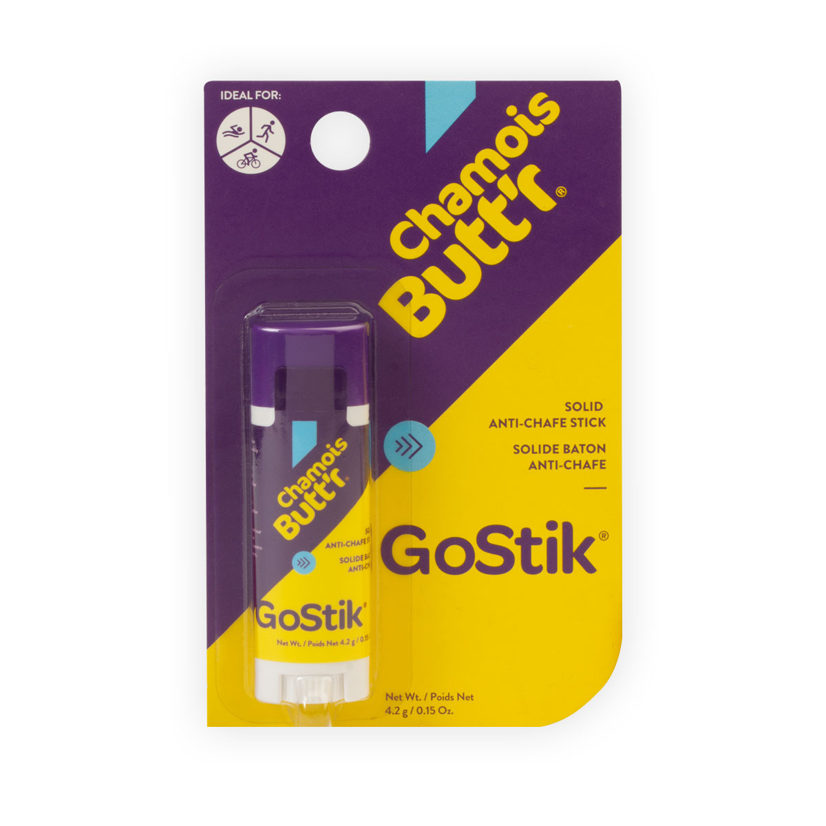 Chamois Butt'r GoStik .15oz Packable Anti-Chafe Chamois Cream Front Package