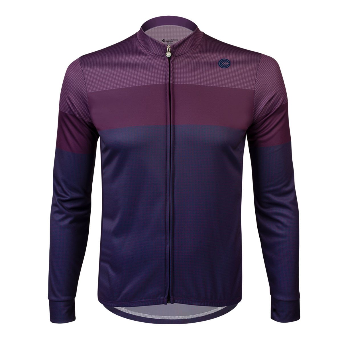 Men's Purple Zenith Long Sleeve Cycling Jersey|purple|primary