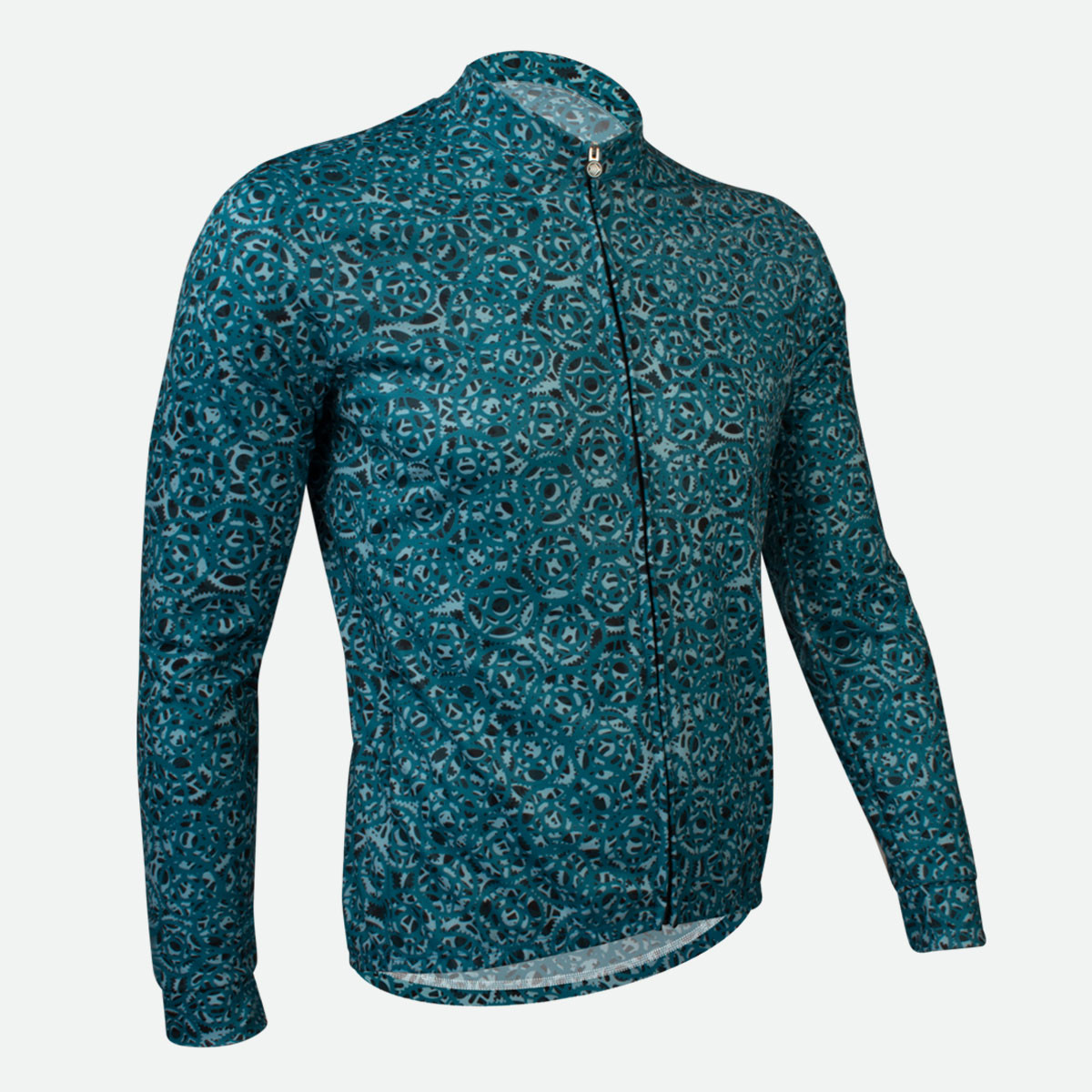 Men's Chainring Long Sleeve Cycling Jersey Off Front View