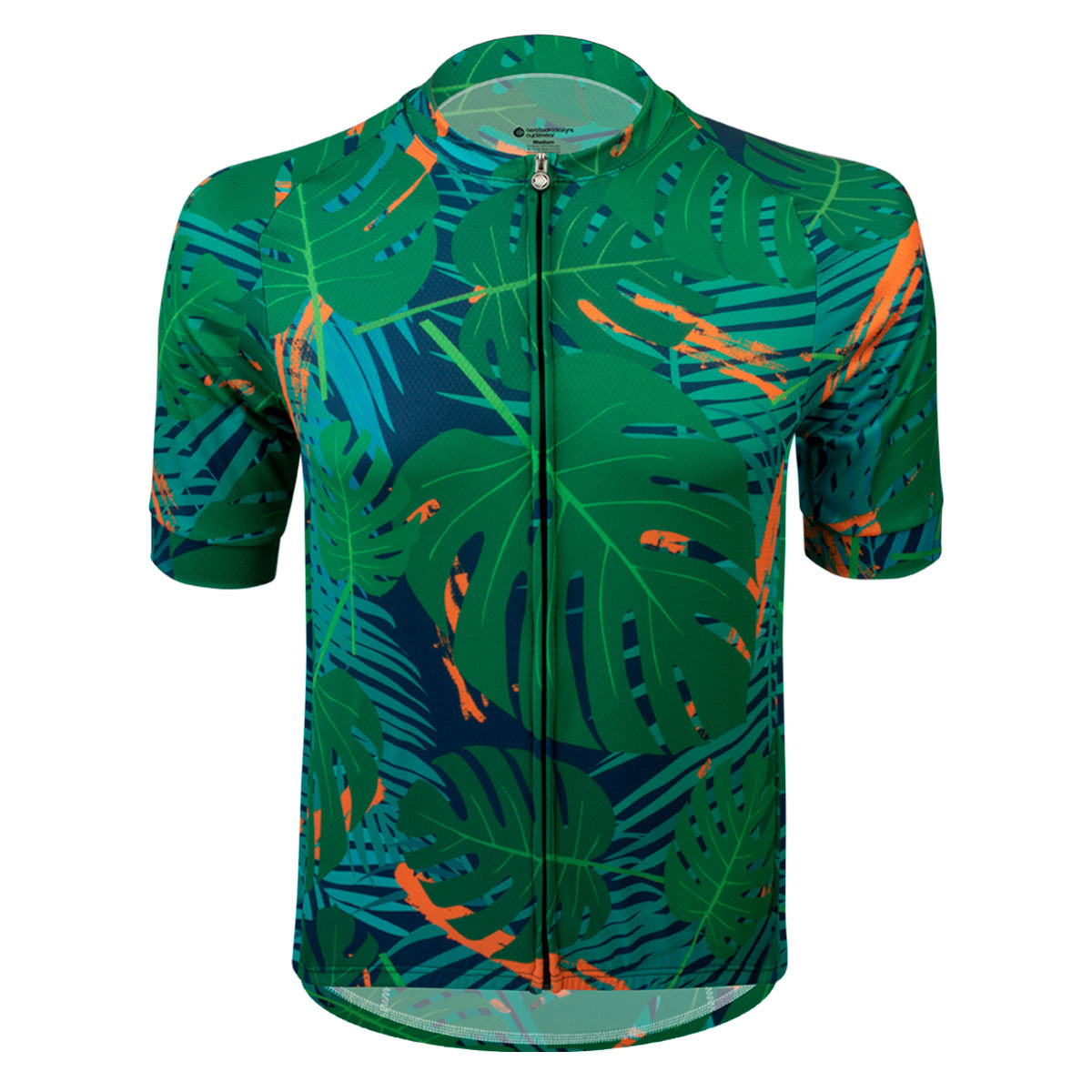 Men's Tropical Print Peloton Bike Jersey Front View