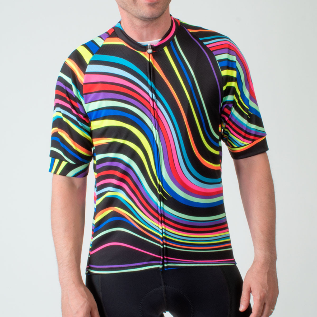 Men's Movement Peloton Cycling Jersey Off Front View Model
