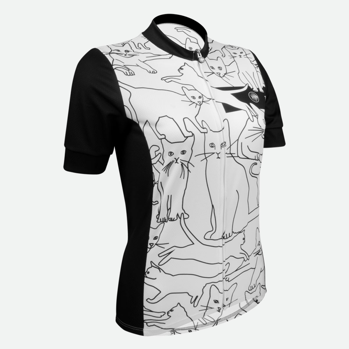 Women's Cat Outline Empress Cycling Jersey Off Right Front View