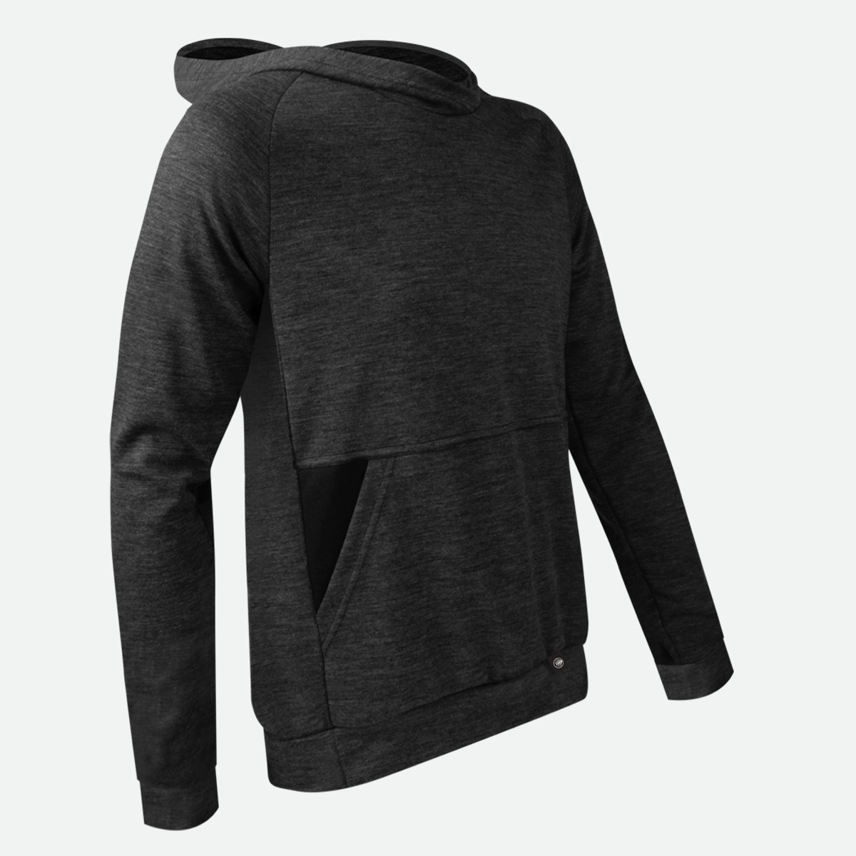 Charcoal Merino Wool Hoodie|charcoal|primary