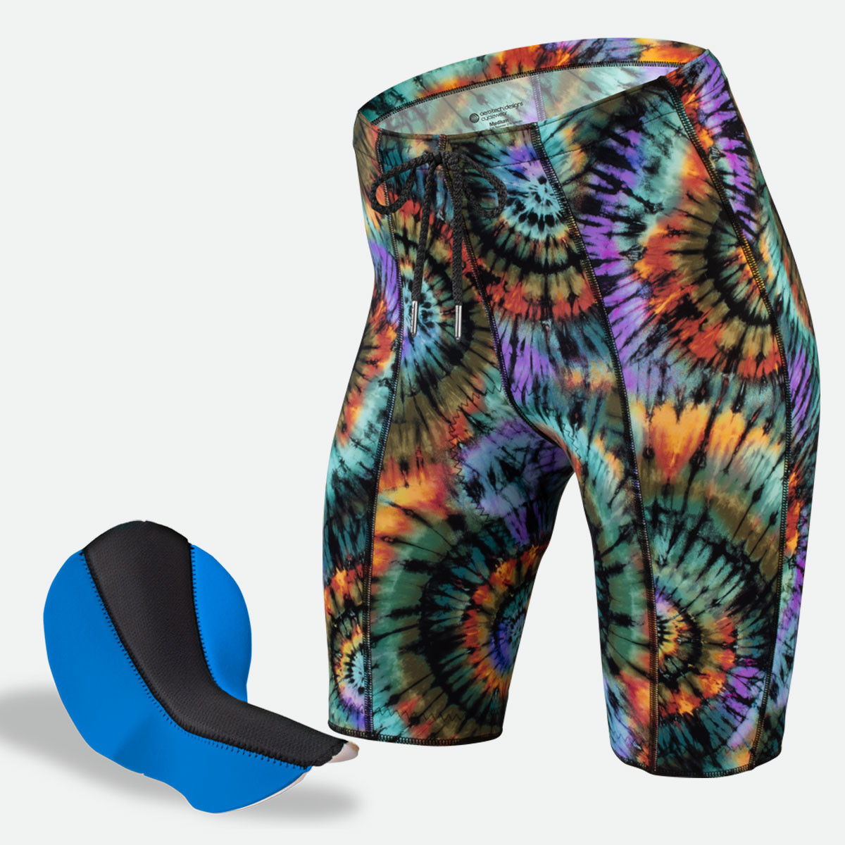 Motion Wild Print Peace Tie Dye Bike Short with Chamois