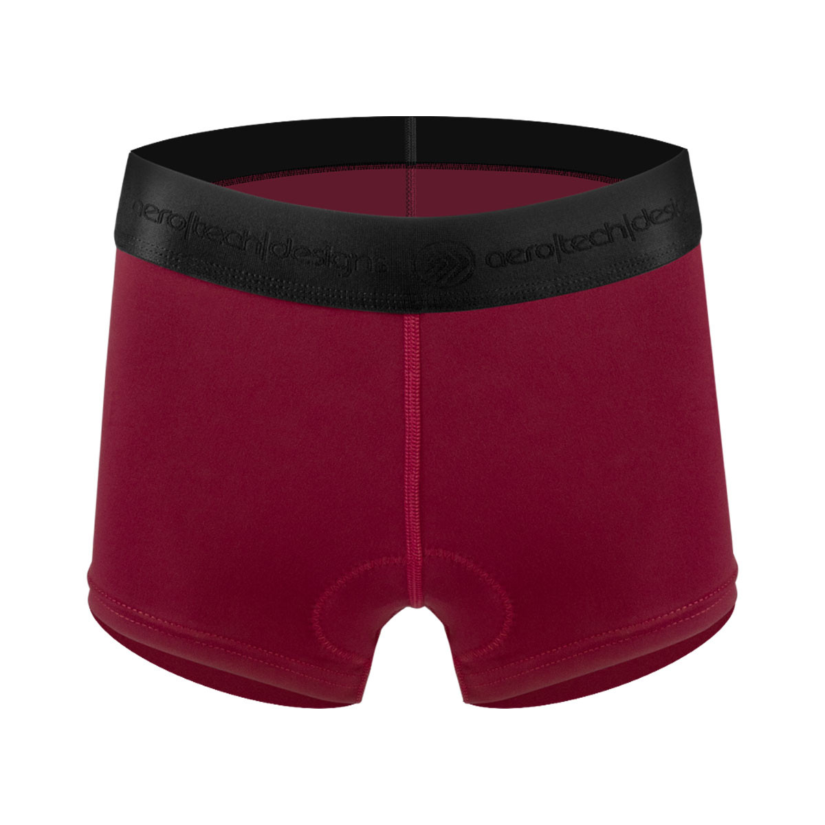 Women's Merlot Purple High Performance 3" Inseam Soft Compression Cycling Underwear Front View