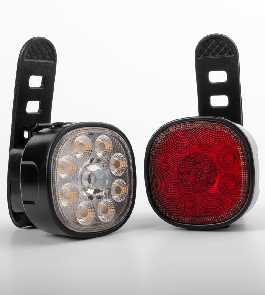 Rechargeable Front and Tail Safety Bike Light Two-Pack
