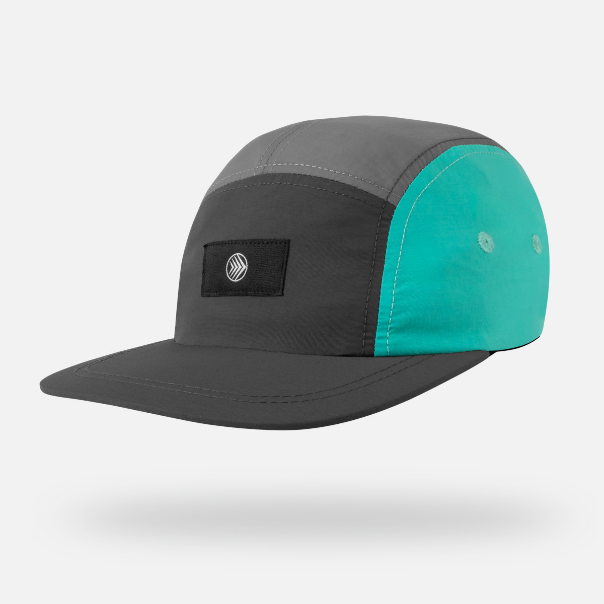 Teal Adventure 5-Panel Low Profile Sun Protection Activewear Off Front View