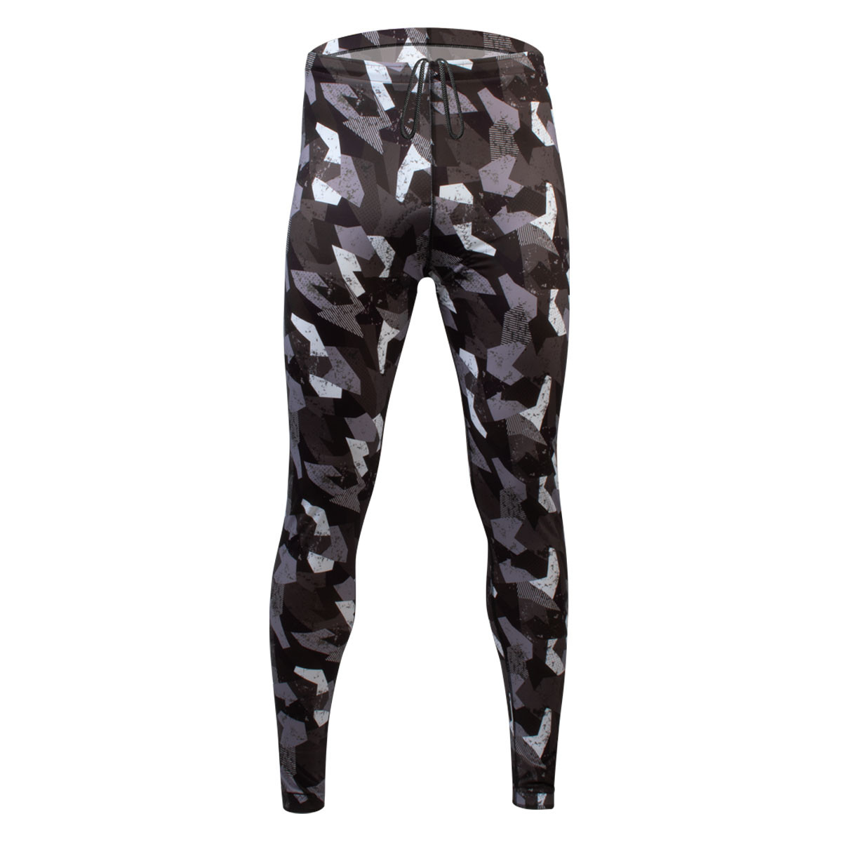 Men's USA Classic Wild Print Graphite Spandex Padded Cycling Tights Front View
