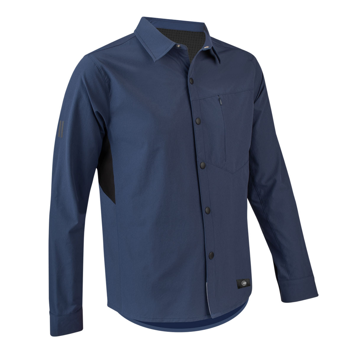 Hybrid Trail Long Sleeve Blue Off Front View