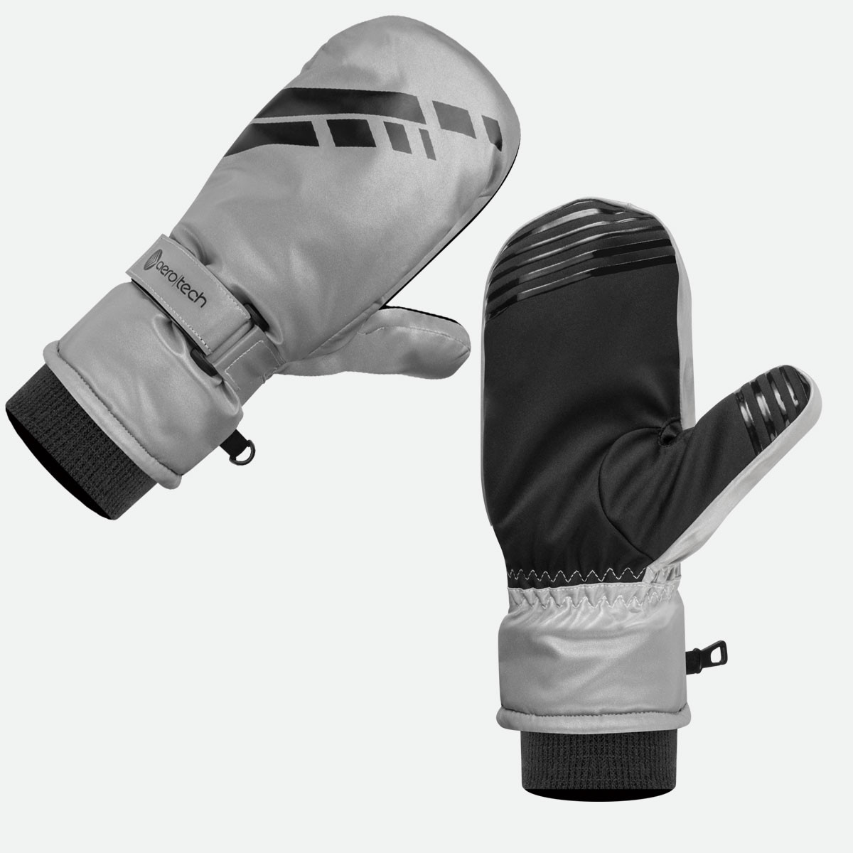 AeroReflective Cycling Mittens Reflective and Palm Side