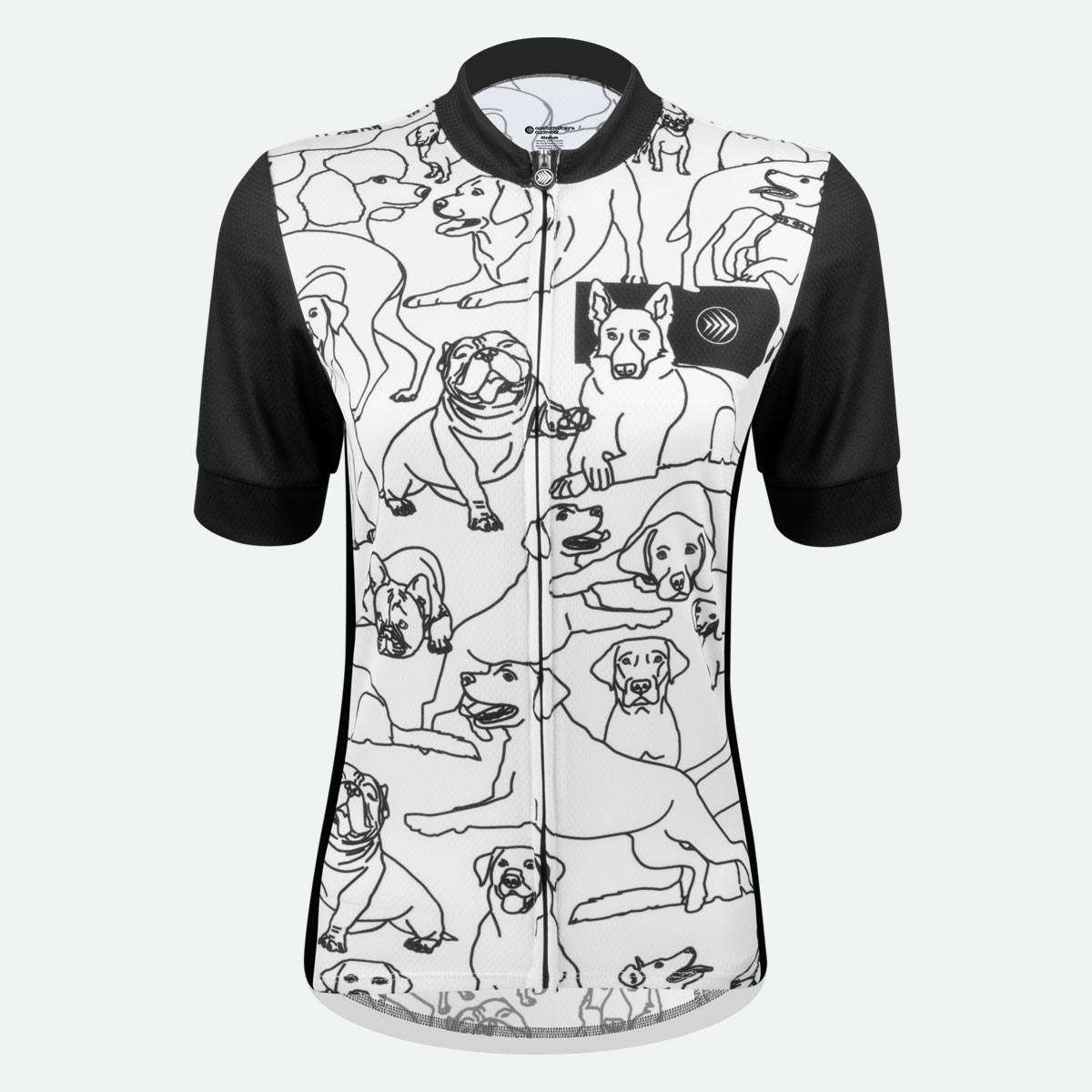 Women's Dog Outline Cycling Jersey - Front