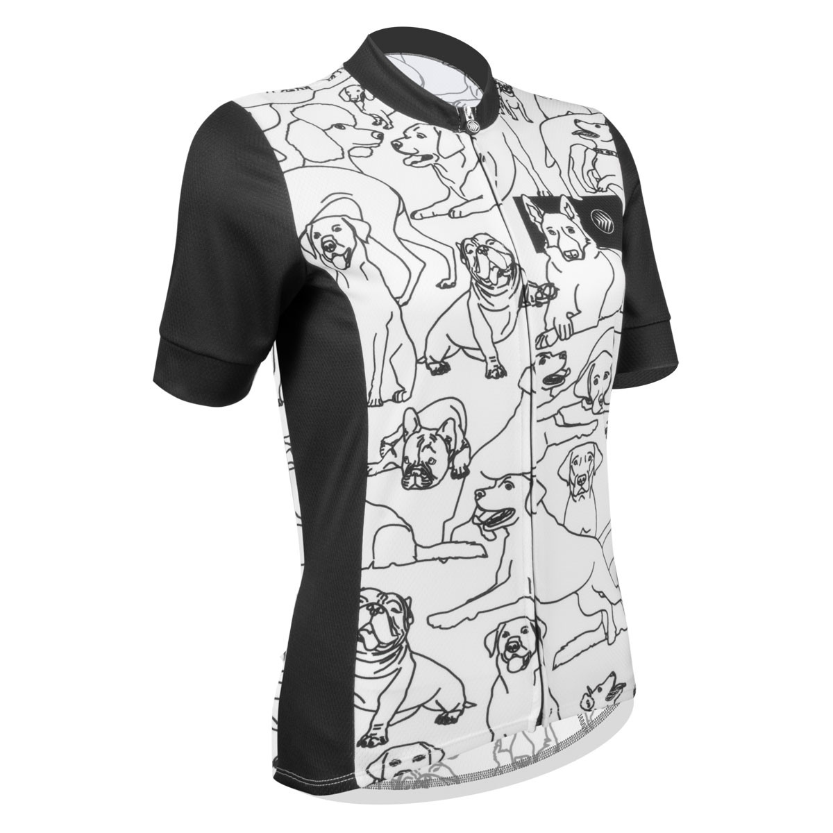 Women's Dog Outline Cycling Jersey - Off Front