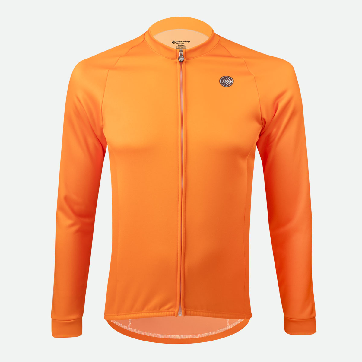 Men's Blaze Orange Hunter Wind Armor Cycling Jersey Front