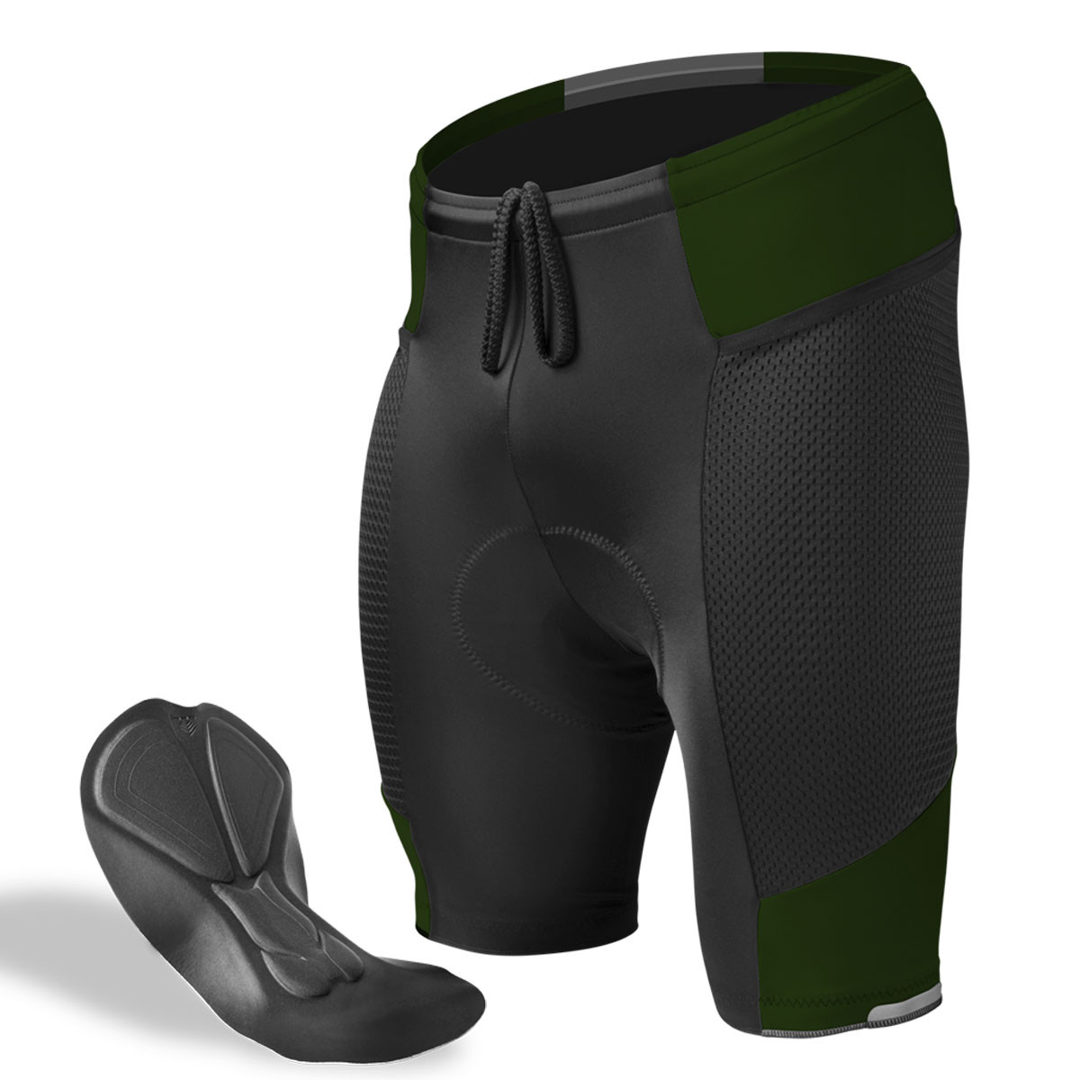 Olive Gel Touring Padded Cycling Short|olive|primary