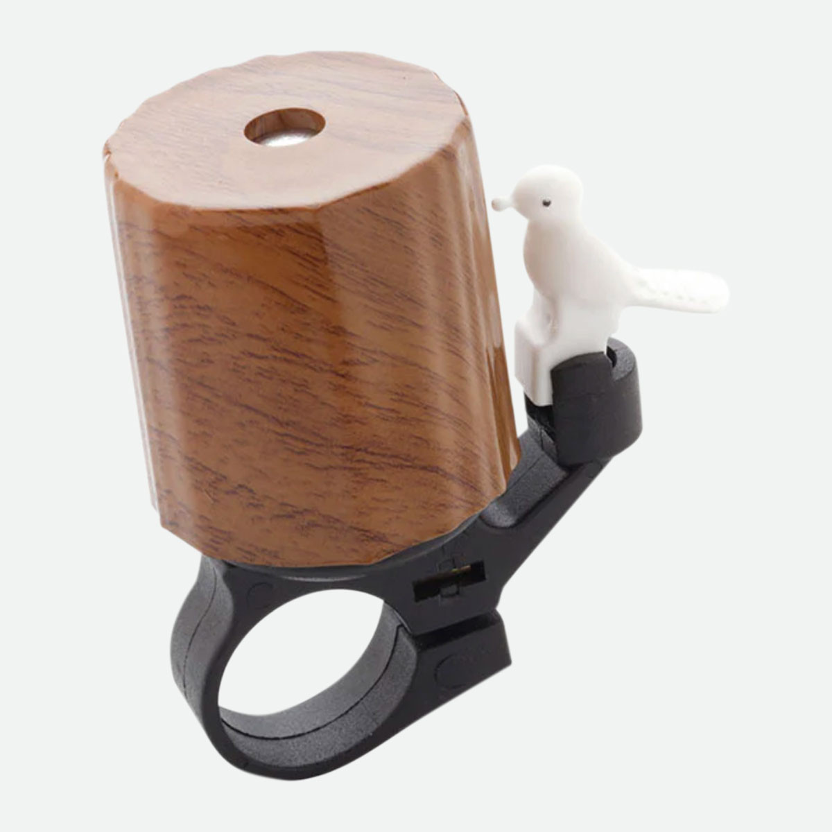 Dimension Woodpecker Bicycle Bell | Whimsical Handlebar Safety Bell Grey