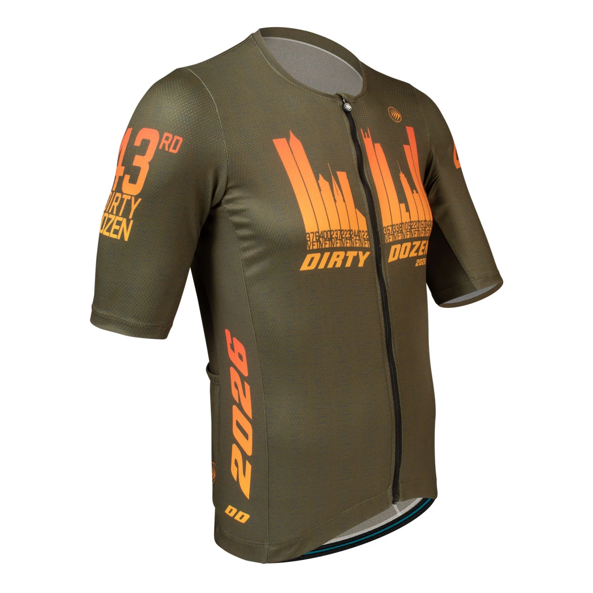 Official Dirty Dozen 2026 Cycling Jersey | New Aero Pro Fit - Off Front
