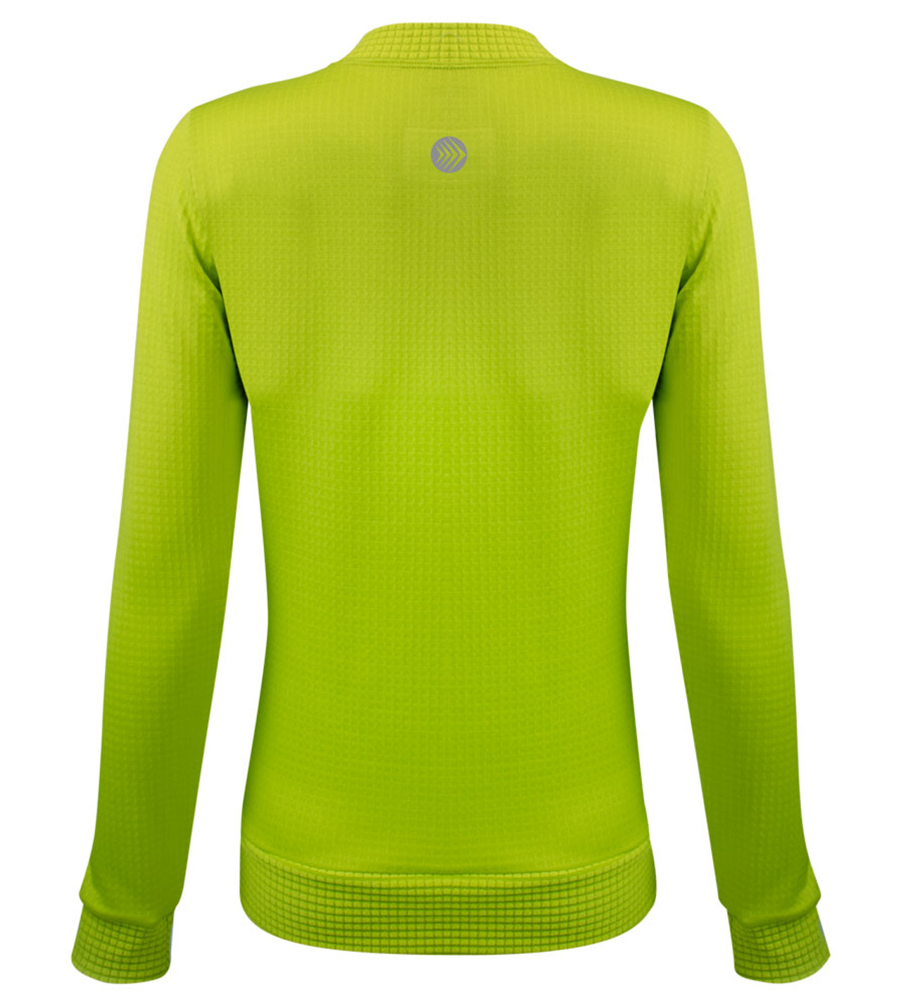 Women's PolarTec Power Grid Green Apple Long Sleeve Pullover