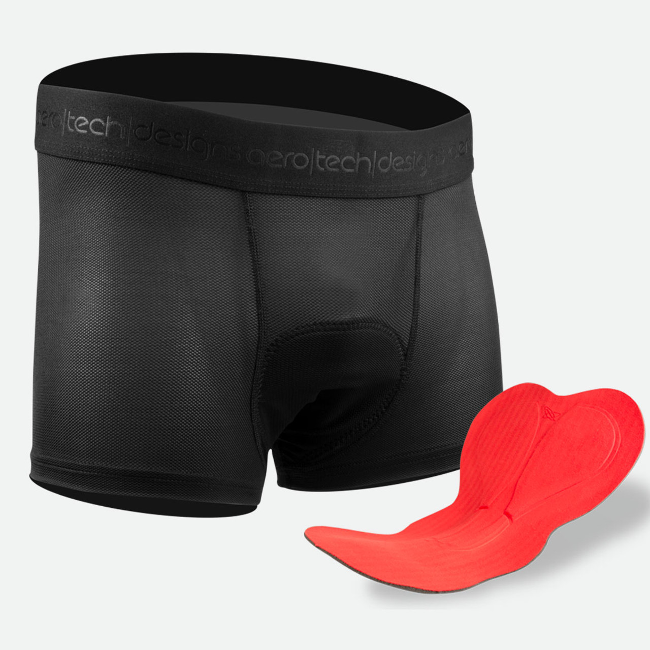 Men's Shorty Liner Black Padded Cycling Underwear Aero Tech