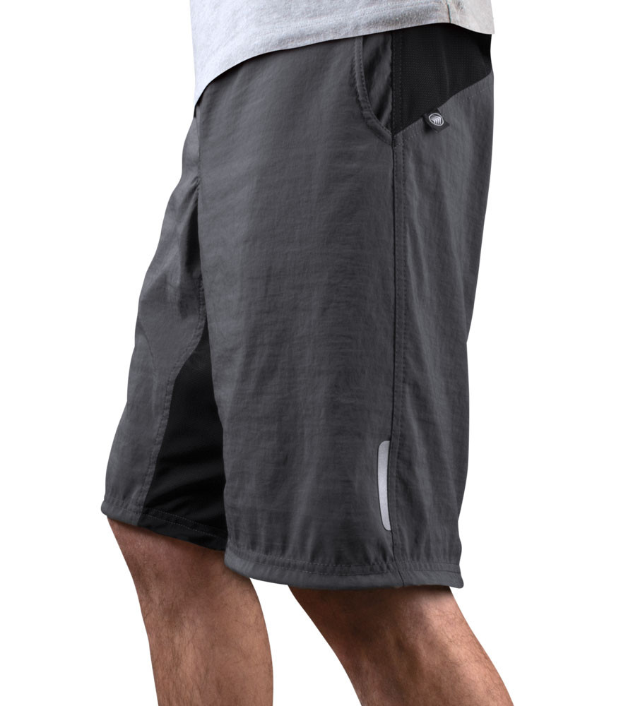 BIG Men's USA MTB Padded Mountain Bike Shorts Navy, Black, Charcoal