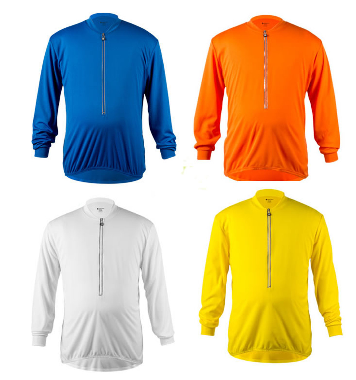 orange long sleeve cycling jersey