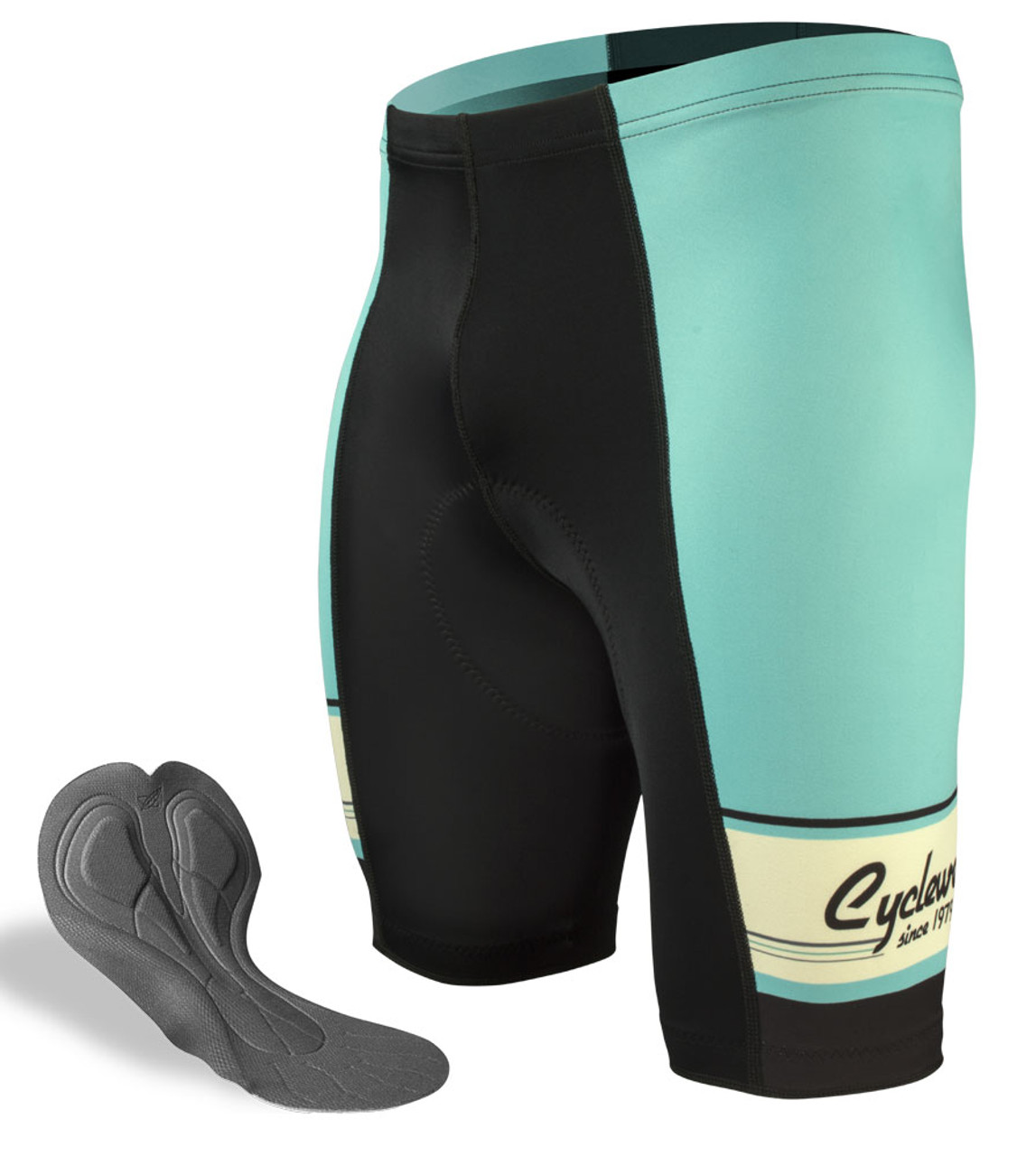 green cycling shorts