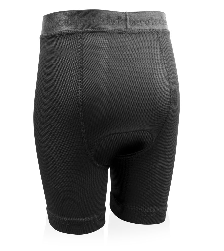 Youth Size Liner Shorts Padded Black Mesh Cycling Underwear for Kids