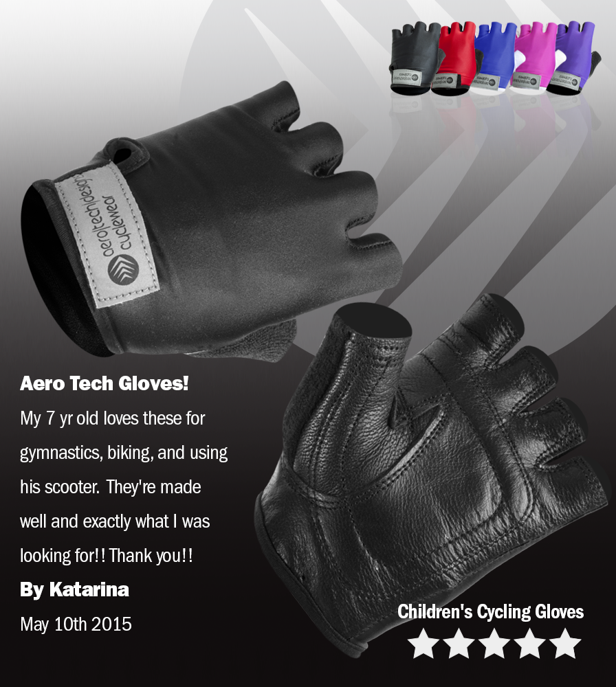 Children Cycling Gloves High Quality Padded Leather Palm for Comfort