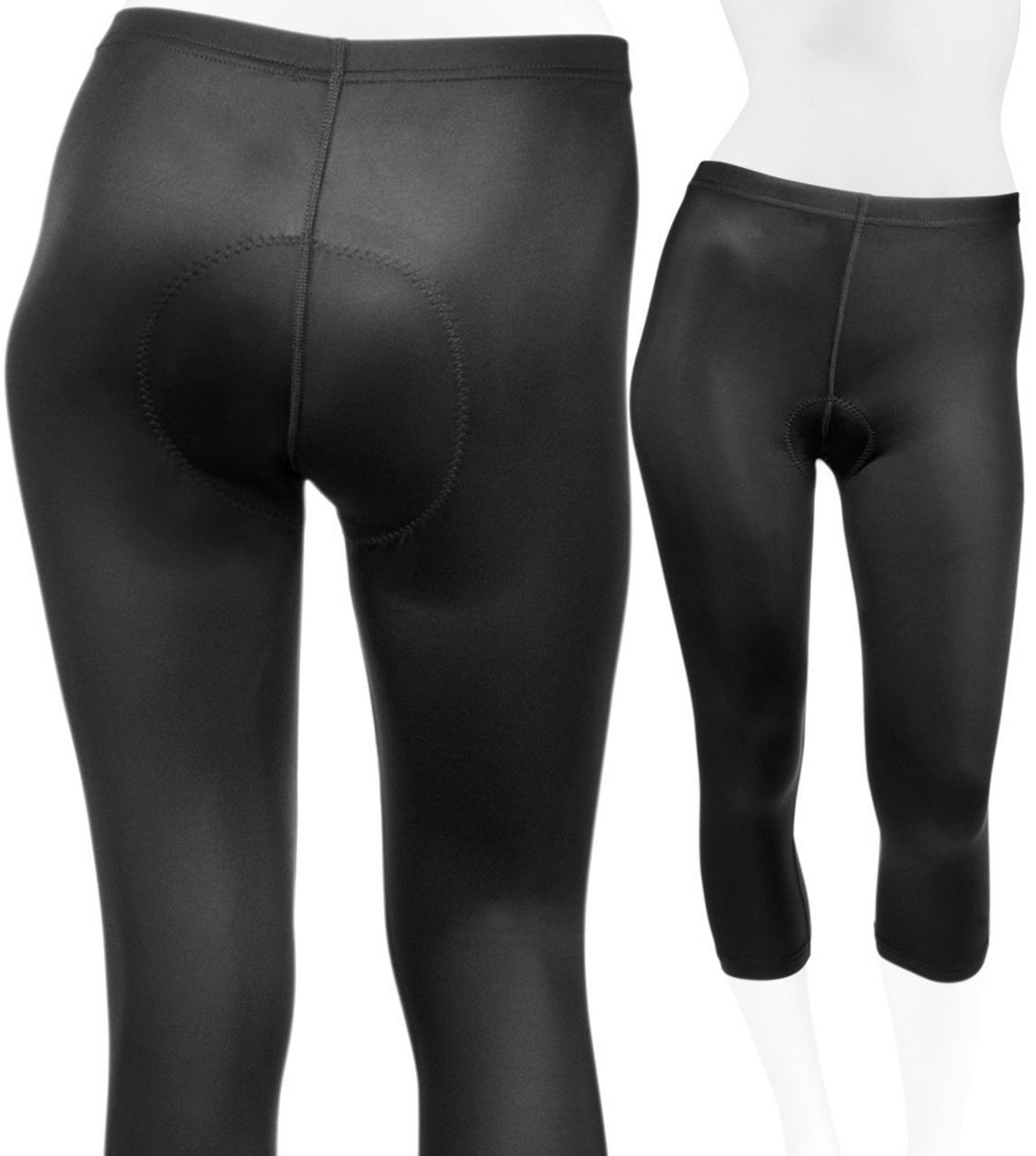 womens padded cycling capris