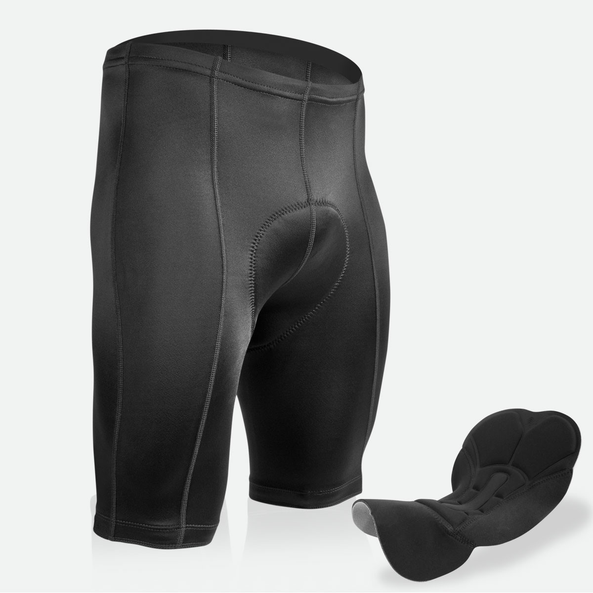 Tall Man's Black Cycling Short 11 inch Inseam Extra Long Bike