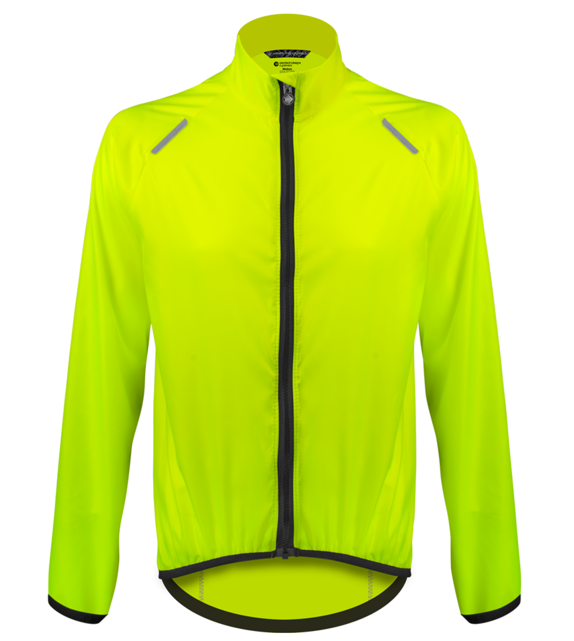 Men's Hi-Vis Safety Yellow Cycling Windbreaker Jacket Made in the USA