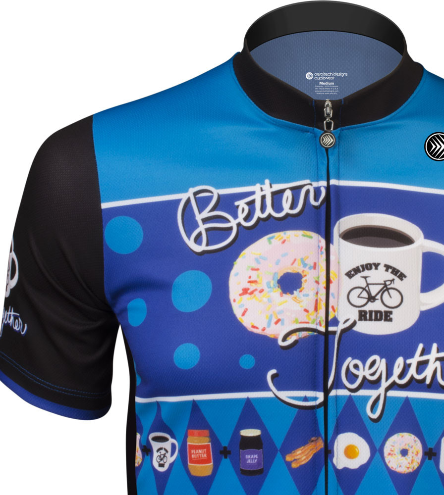 ATD Men's Tandem Cycling Jersey "Better Together" in Blue