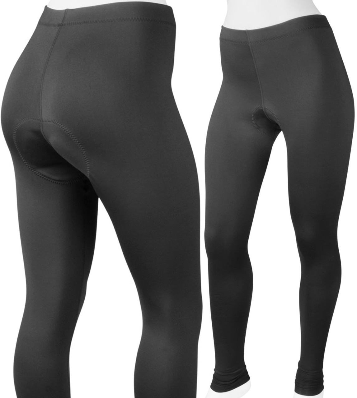 Women's Stretch Fleece Cold Weather Padded Cycling Tights - Made in USA