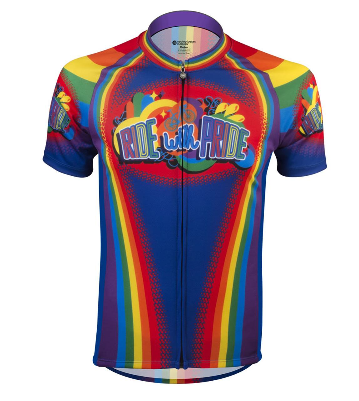 Ride With Pride Rainbow Cycling Jersey Multi Colored Bike Jersey