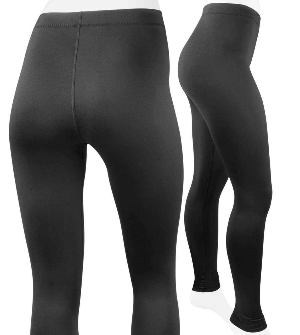 Ladies Black Brushed Thermal Leggings Size 8-10 small-medium