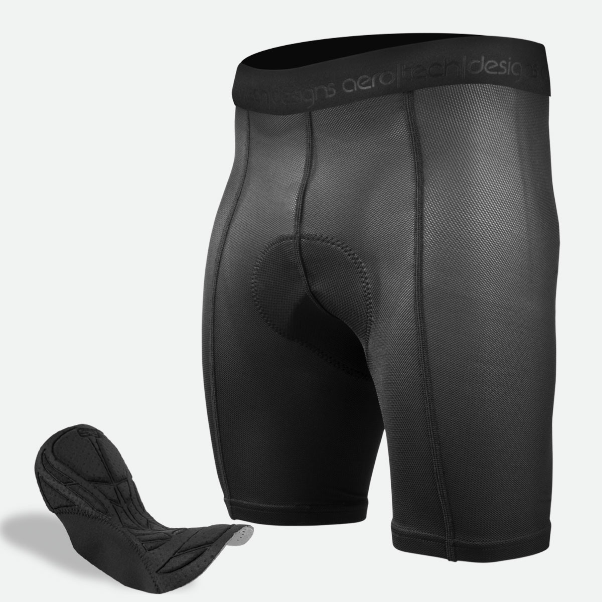 Men's Cycling Underwear Thin Pad Bike Liner Shorts Aero Tech