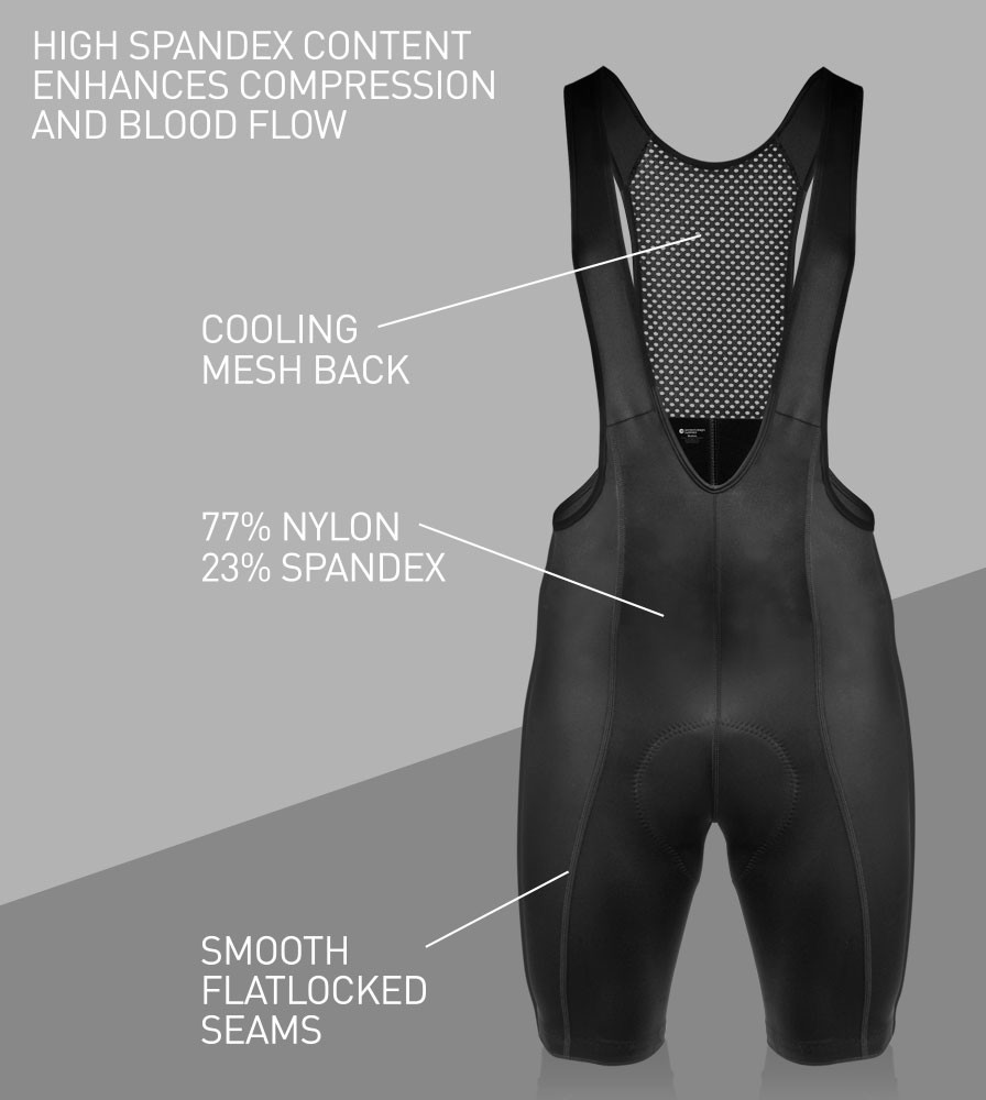 Aero Tech Tall Man Cycling Bib Shorts Extra length and Long Inseam